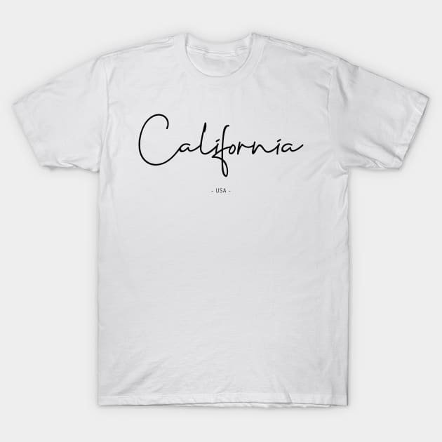 California, USA Design (BLACK PRINT) T-Shirt by Krizelle Flores